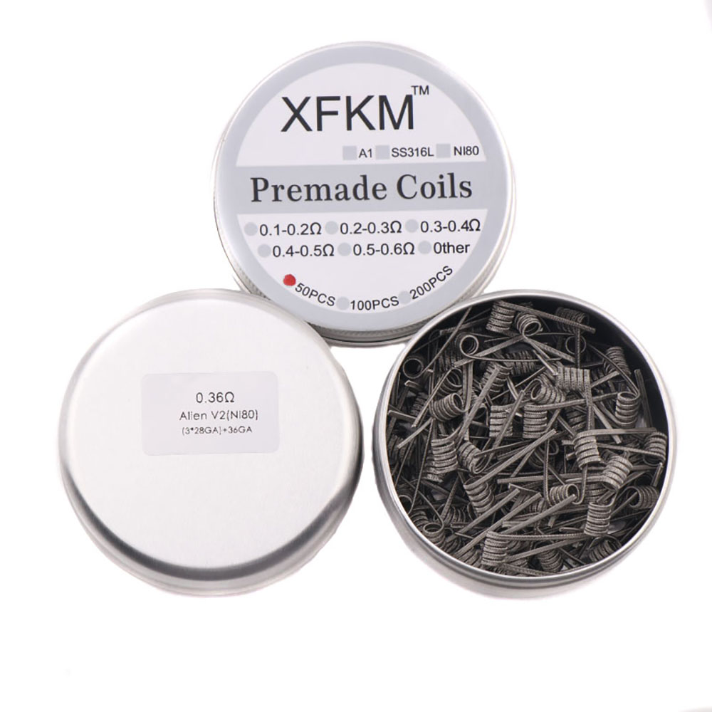 NEW XFKM 100PCS/box NI80/A1/SS - Clapton Wire Pre Built review and price