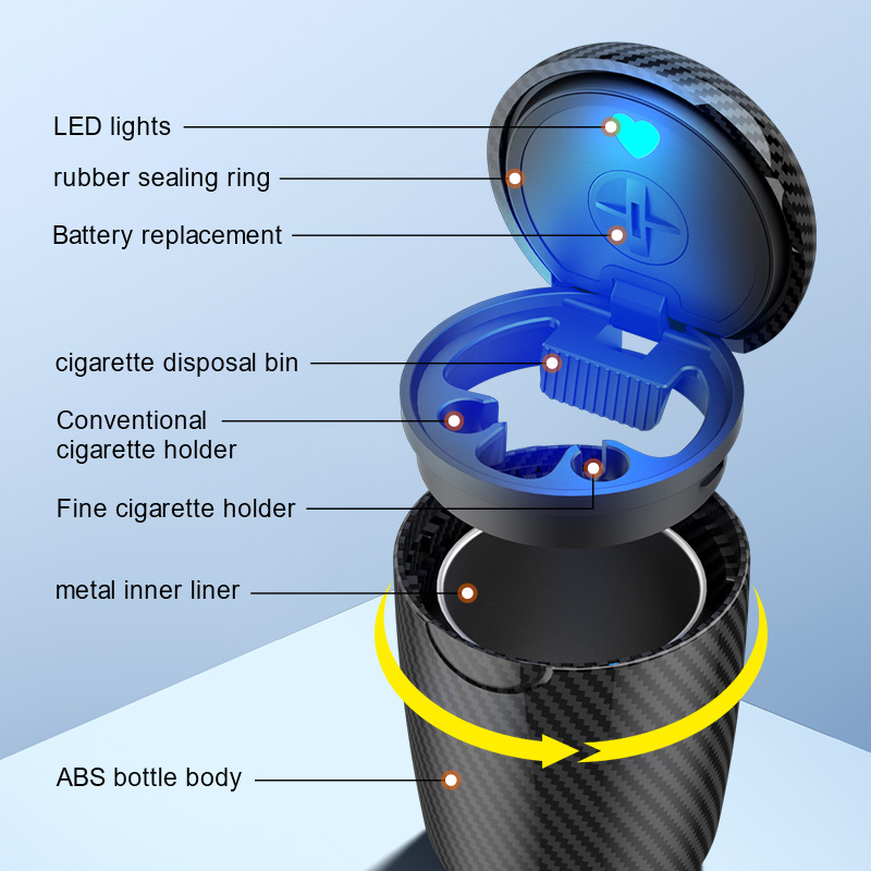 One-Click Open Car Ashtray Wit - Vape Decoration review and price