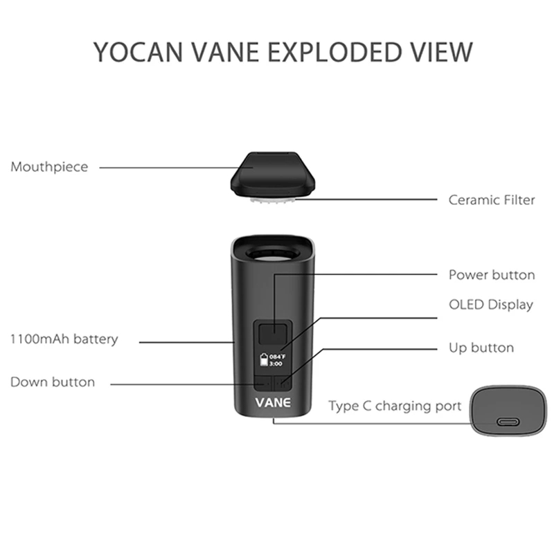Original Yocan Vane Dry Herb V - Quick Vape review and price