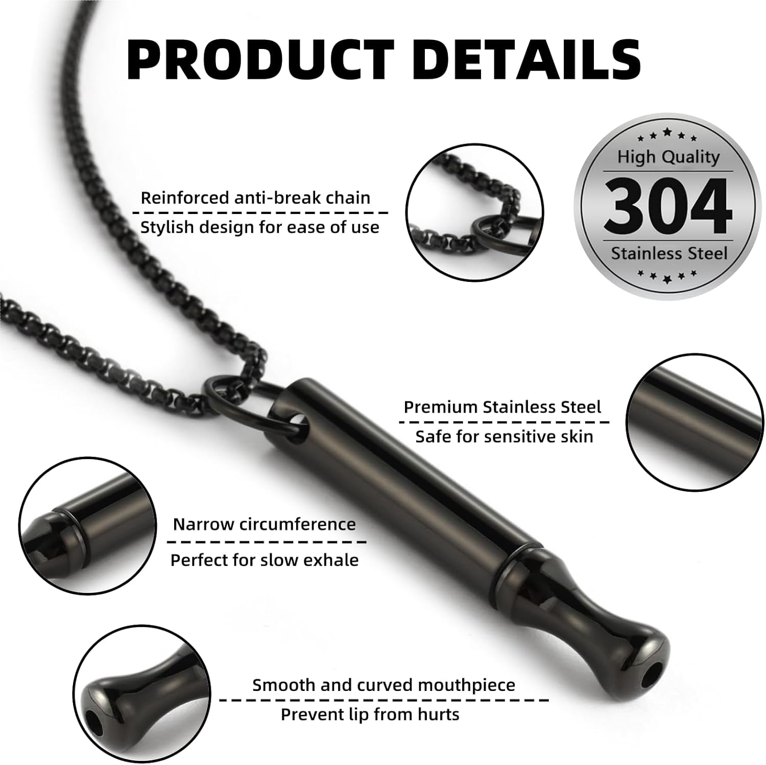 Titanium Steel Breathing Neckl - Accessories For Vaping review and price