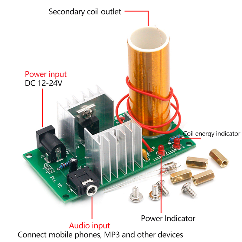 Mini Tesla Coil DIY Electronic - Coil Building Kit review and price