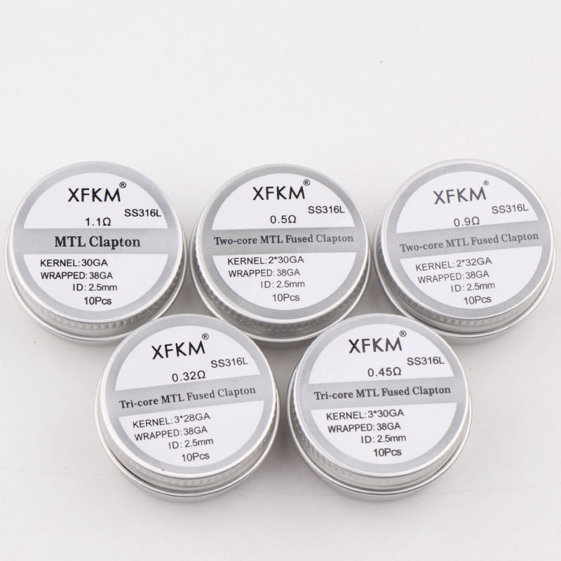 NEW XFKM 10PCS/box NI80/A1/SS3 - Clapton Wire Pre Built review and price